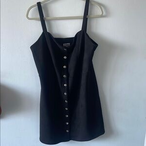 Black Button-Down Women's Dress